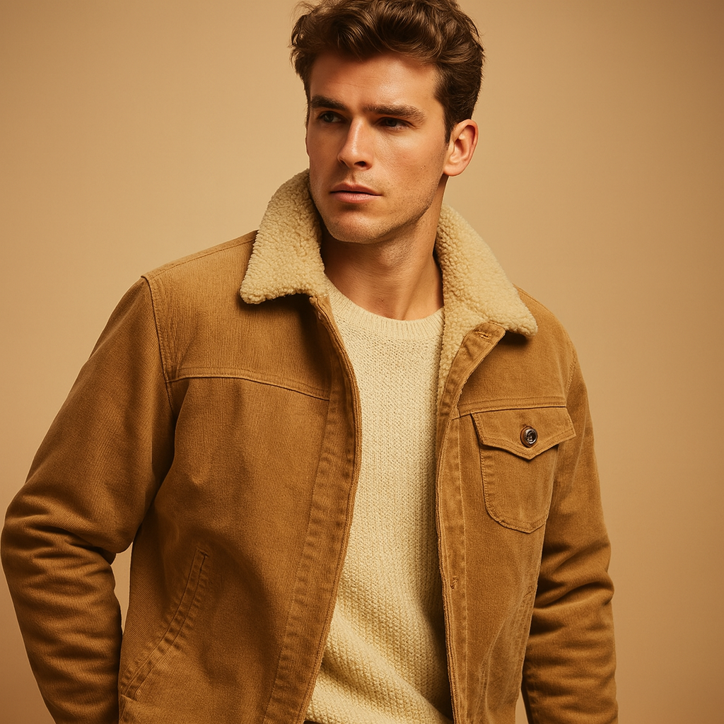 Klassieke winterjas voor heren met knopen en warme daunen voering, ideaal voor koude dagen en stijlvolle outfits.