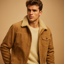 Klassieke winterjas voor heren met knopen en warme daunen voering, ideaal voor koude dagen en stijlvolle outfits.