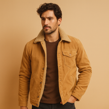 Klassieke winterjas voor heren met knopen en warme daunen voering, ideaal voor koude dagen en stijlvolle outfits.