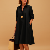 Elegante lentejurk voor dames met comfortabele pasvorm en luchtige stof, ideaal voor casual dagen of feestelijke gelegenheden