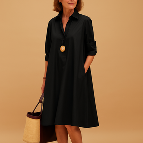 Elegante lentejurk voor dames met comfortabele pasvorm en luchtige stof, ideaal voor casual dagen of feestelijke gelegenheden