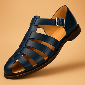 Leren dames sandalen met open structuur en verstelbare riem, ideaal voor zomerse dagen en dagelijks gebruik.