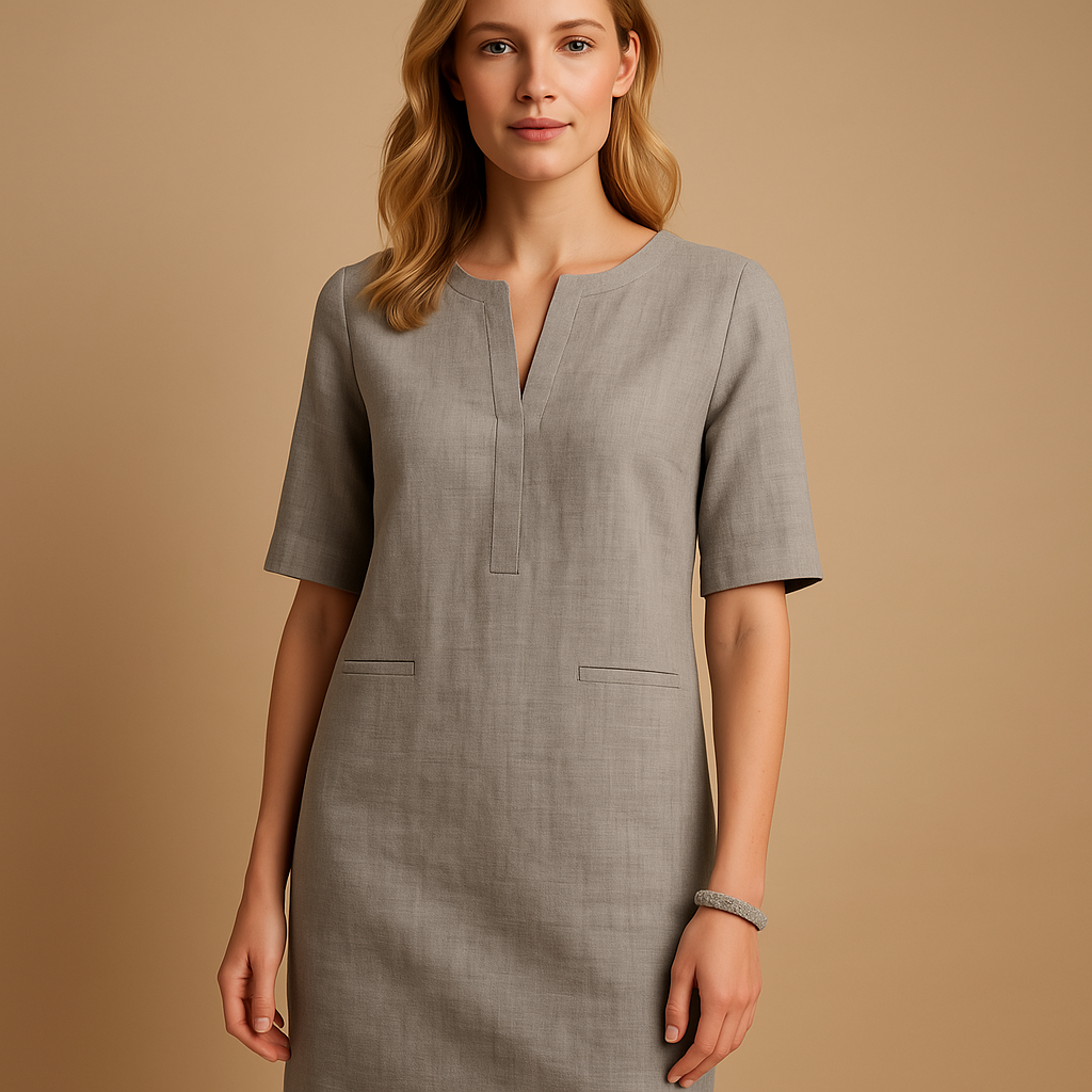 Lichtgewicht casual chic jurk voor dames met flatterende pasvorm, ideaal voor dagelijkse momenten of stijlvolle uitjes