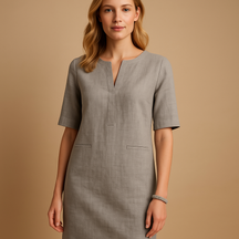 Lichtgewicht casual chic jurk voor dames met flatterende pasvorm, ideaal voor dagelijkse momenten of stijlvolle uitjes