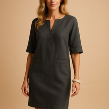 Lichtgewicht casual chic jurk voor dames met flatterende pasvorm, ideaal voor dagelijkse momenten of stijlvolle uitjes