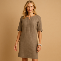 Lichtgewicht casual chic jurk voor dames met flatterende pasvorm, ideaal voor dagelijkse momenten of stijlvolle uitjes