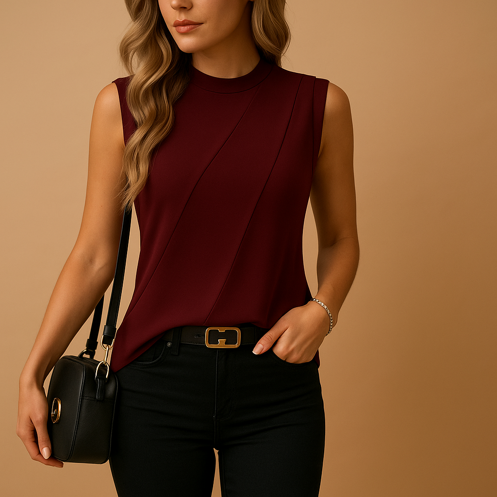 Dames T-shirt met ronde hals en lichtgewicht pasvorm, perfect voor casual outfits of als basislaag op warme dagen