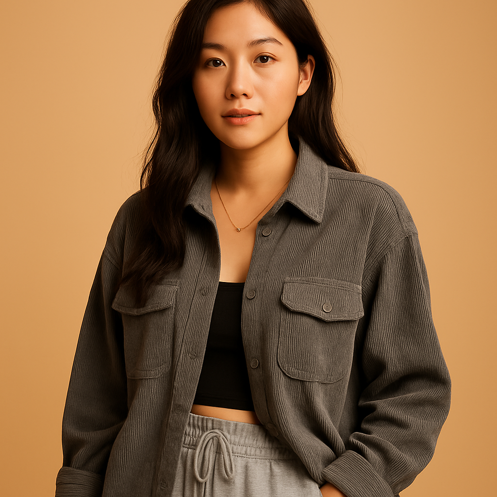 Dames zomerjack van corduroy in lichtgewicht en ademende stof, ideaal voor dagelijks gebruik en casual zomeroutfits.