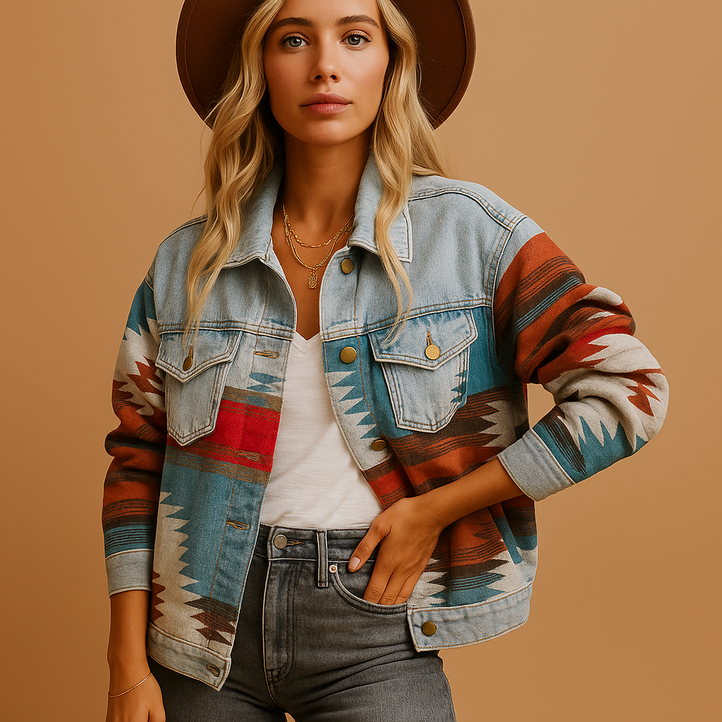 Losvallend katoenen herfstjack voor dames met relaxte pasvorm en trendy design. Perfect voor dagelijks gebruik, casual werk en seizoensuitjes.