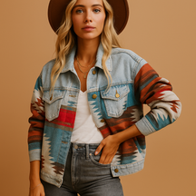 Losvallend katoenen herfstjack voor dames met relaxte pasvorm en trendy design. Perfect voor dagelijks gebruik, casual werk en seizoensuitjes.