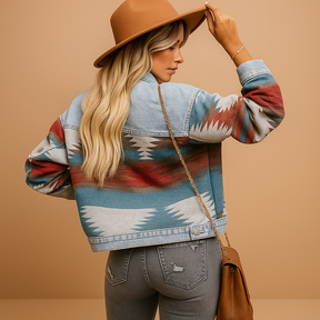 Losvallend katoenen herfstjack voor dames met relaxte pasvorm en trendy design. Perfect voor dagelijks gebruik, casual werk en seizoensuitjes.