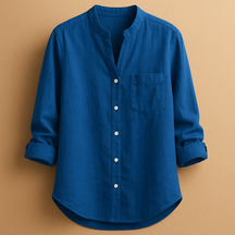 Stijlvol damesoverhemd met klassieke kraag, knoopsluiting en lange mouwen, perfect voor casual of formele outfits.