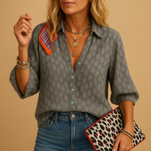Dames zomerblouse met luchtige pasvorm en vrouwelijke stijl, ideaal voor casual gelegenheden en warme dagen