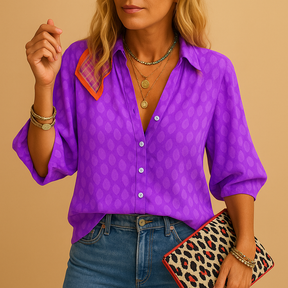 Dames zomerblouse met luchtige pasvorm en vrouwelijke stijl, ideaal voor casual gelegenheden en warme dagen