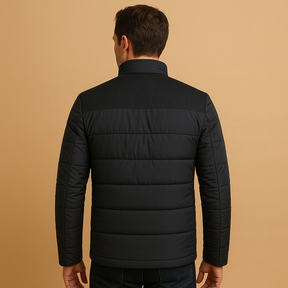 Luxe fleece jas voor heren met warme binnenvoering, opstaande kraag en ritszakken, ideaal voor koude dagen en dagelijks gebruik.