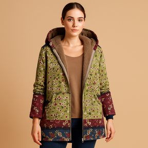 Omkeerbaar thermisch jack met capuchon voor dames. Lichtgewicht, warm en vochtregulerend, ideaal voor dagelijks gebruik en winterse activiteiten.