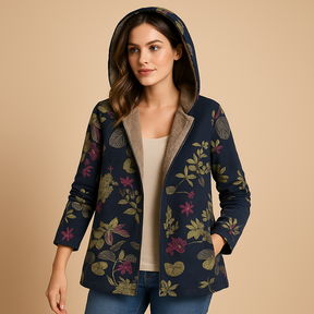 Omkeerbaar thermisch jack met capuchon voor dames. Lichtgewicht, warm en vochtregulerend, ideaal voor dagelijks gebruik en winterse activiteiten.