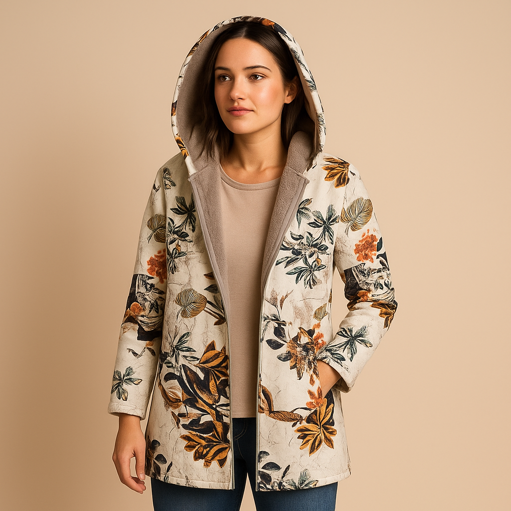 Omkeerbaar thermisch jack met capuchon voor dames. Lichtgewicht, warm en vochtregulerend, ideaal voor dagelijks gebruik en winterse activiteiten.