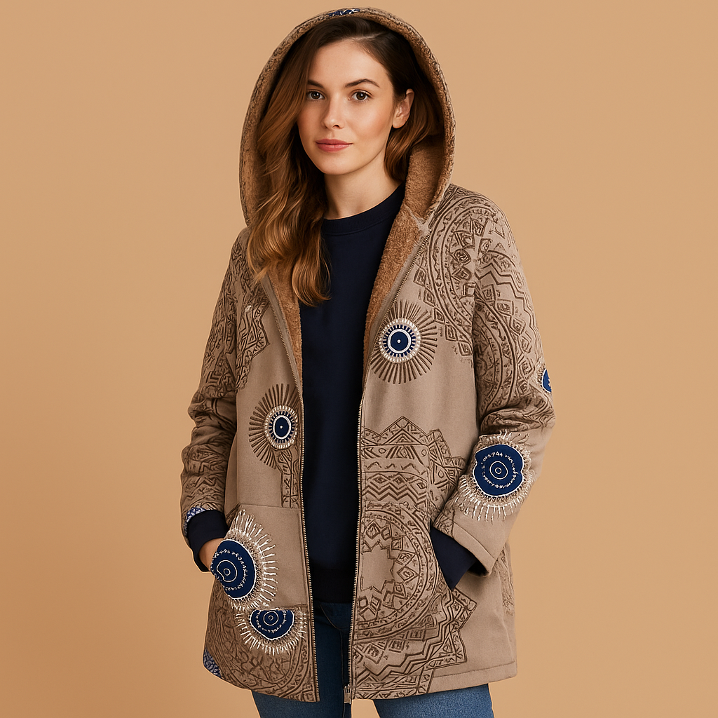 Omkeerbaar thermisch jack met capuchon voor dames. Lichtgewicht, warm en vochtregulerend, ideaal voor dagelijks gebruik en winterse activiteiten.