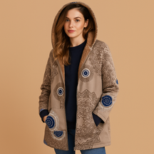 Omkeerbaar thermisch jack met capuchon voor dames. Lichtgewicht, warm en vochtregulerend, ideaal voor dagelijks gebruik en winterse activiteiten.