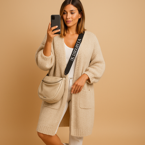 Losvallend damesvest met open voorkant en zachte stof, ideaal voor dagelijks gebruik of stijlvolle laagjes