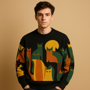 Oversized heren trui in modern design met warme en zachte stof, ideaal voor dagelijks gebruik in de herfst en winter.
