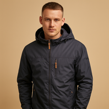 Regenjas voor heren met verstelbare capuchon, waterdicht en ademend ontwerp, perfect voor dagelijks gebruik en outdooractiviteiten.