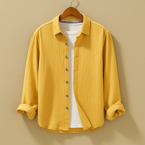 Herenoverhemd met button-down sluiting en lange mouwen, ideaal voor casual of formele outfits in het voor- en najaar