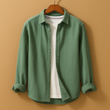 Herenoverhemd met button-down sluiting en lange mouwen, ideaal voor casual of formele outfits in het voor- en najaar