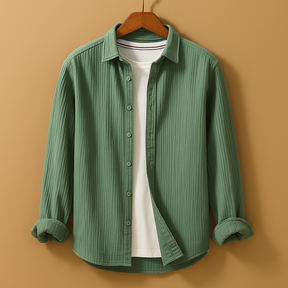 Herenoverhemd met button-down sluiting en lange mouwen, ideaal voor casual of formele outfits in het voor- en najaar