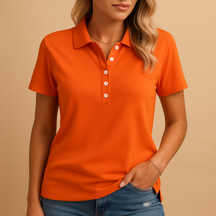 Stijlvol dames poloshirt in elegante pasvorm, perfect voor dagelijks gebruik en formele gelegenheden.