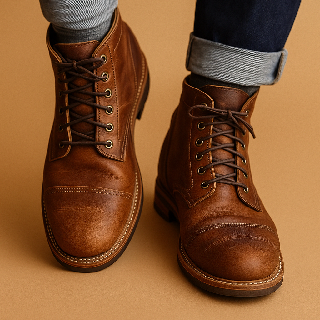 Stijlvolle warme herenlaarzen met hoog model, ideaal voor dagelijks gebruik of formele gelegenheden. Duurzaam en elegant design.