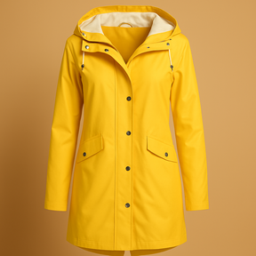 Transparante regenjas met capuchon voor dames van licht en ademend materiaal. Stijlvol, comfortabel en ideaal voor regenachtige dagen.