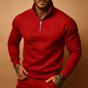 Trui met halve rits voor heren in een modern en comfortabel ontwerp, ideaal voor casual en formele outfits in de herfst en winter.