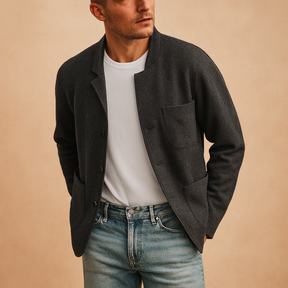 Warme heren jas met thermische voering en meerdere functionele zakken. Comfortabel en stijlvol voor herfst, winter, casual en formele gelegenheden.