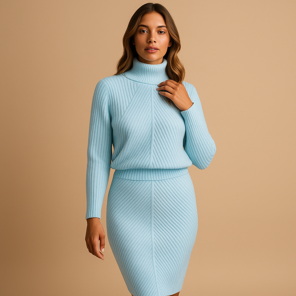 Warme midi winterjurk voor dames in zachte stof, ideaal voor casual en formele winterlooks in stijlvolle kleuren.
