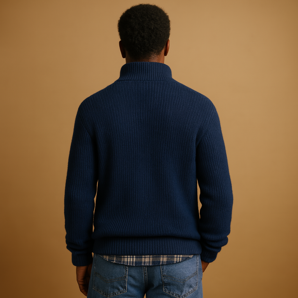 Warme wollen heren trui van premium kwaliteit, comfortabel en duurzaam. Tijdloos ontwerp, ideaal voor koude winterdagen en veelzijdige outfits.
