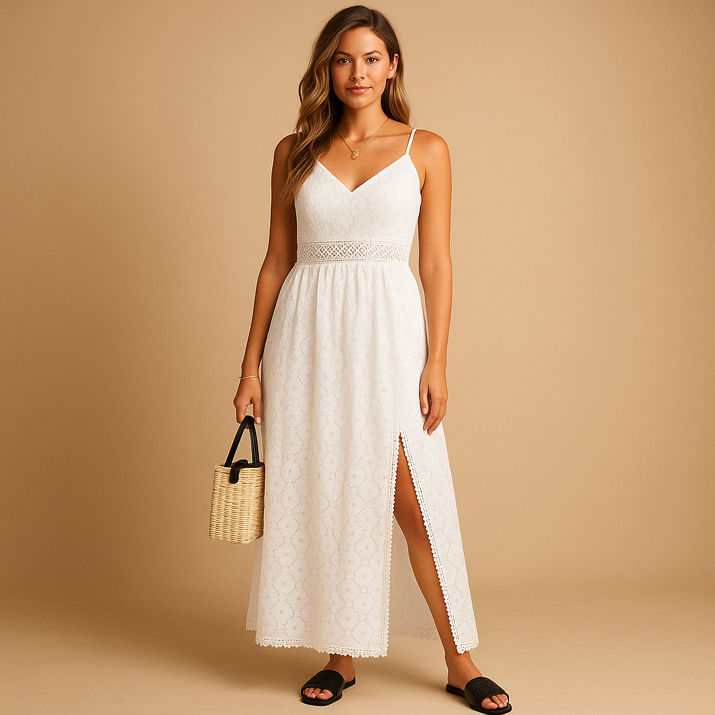 Zomer romper voor dames met taille-accent, ademende stof en flatterende pasvorm. Perfect voor strand, terras en casual zomerse dagen.