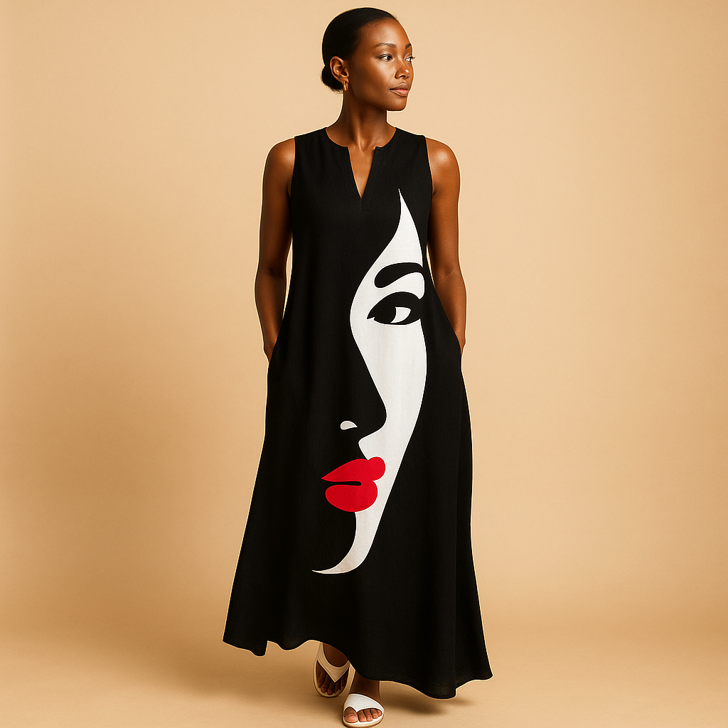 Luchtige dames zomerjurk met opvallende kleurrijke print, ideaal voor dagelijks dragen, feestjes en warme zomerdagen