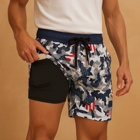 Zwemshort voor heren met sneldrogende stof, ideaal voor stranddagen en zomerse activiteiten.